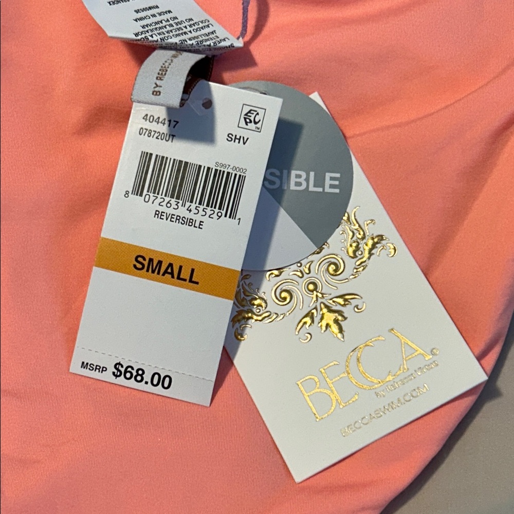 BECCA Swim Reversible Swim Bottoms Small NWT - Picture 3 of 6